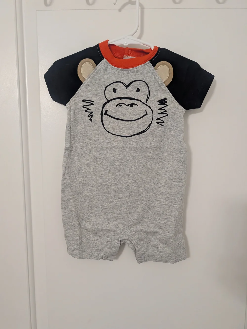 NWT Gymboree Baby Monkey Romper 6-12M 3D Ears Graphic One Piece